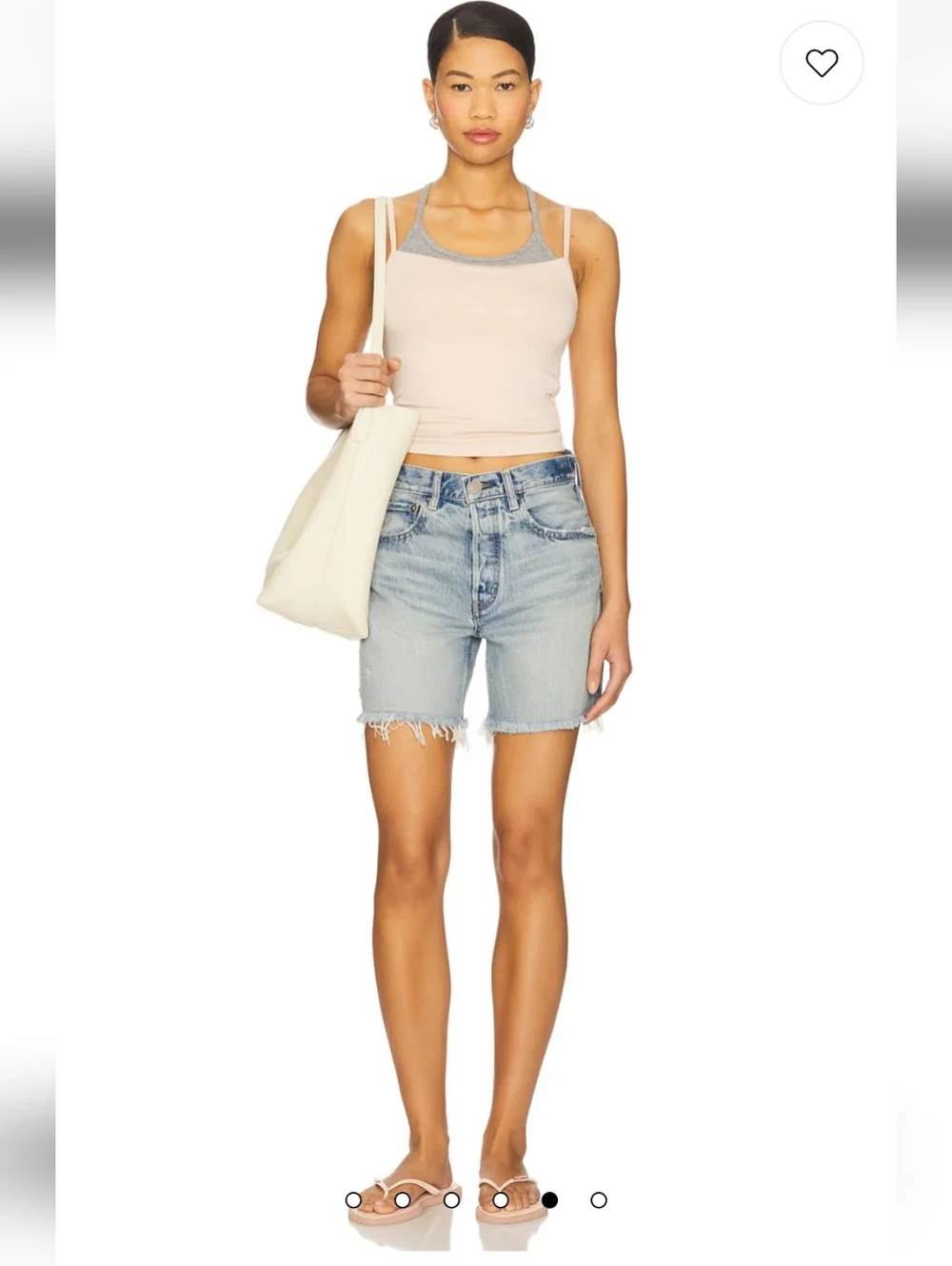 Moussy vintage white denim shorts
